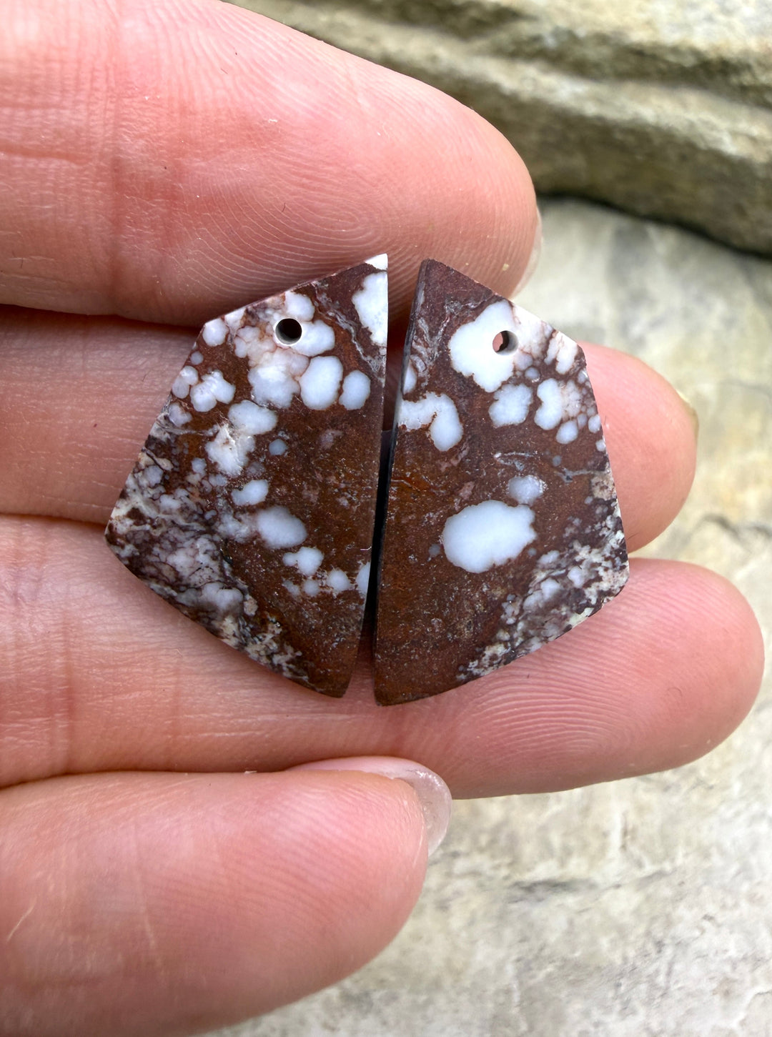 RARE AAA+ Arizona Wild Horse Matching Earring Slab Bead