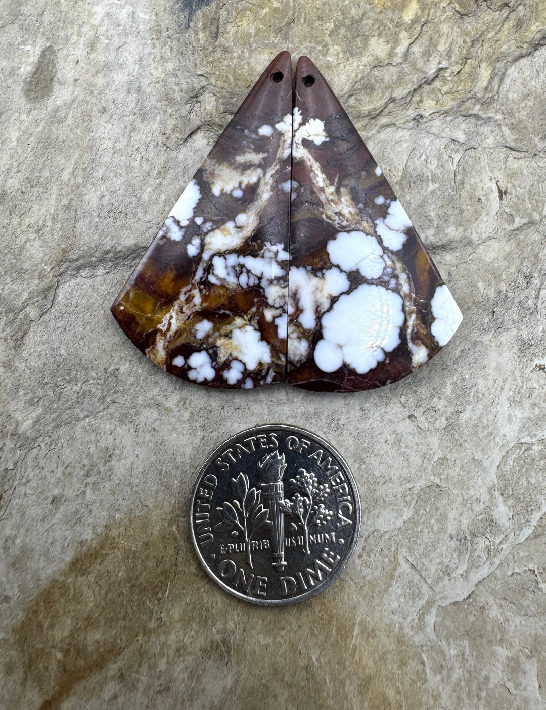 RARE AAA+ Arizona Wild Horse Matching Earring Slab Bead