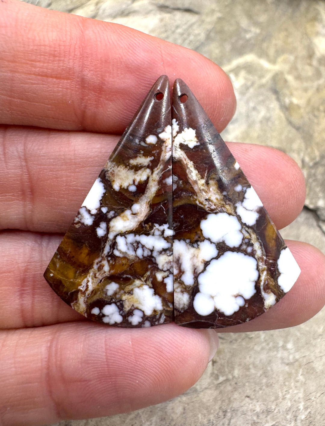 RARE AAA+ Arizona Wild Horse Matching Earring Slab Bead