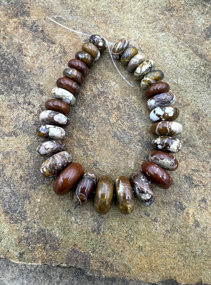 RARE AAA+ Arizona Wild Horse Rondelle Big Graduated Focal