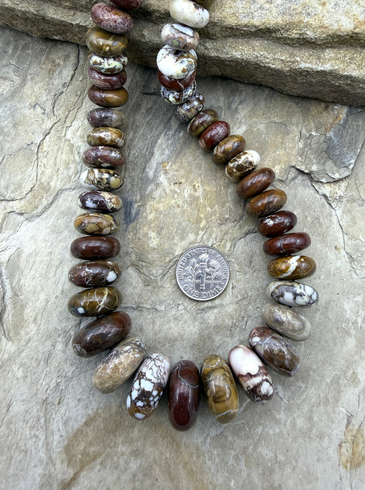 RARE AAA+ Arizona Wild Horse Rondelle Big Graduated