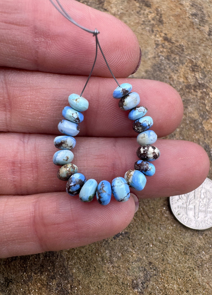 RARE AAA+ Golden Hills Turquoise (Kazakhstan) 5mm Handcut