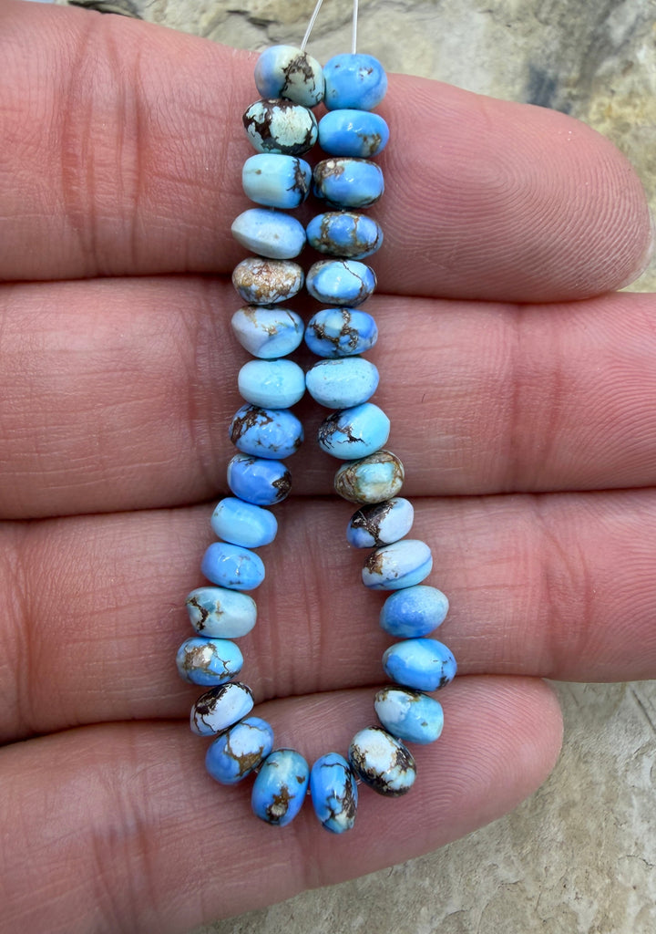 RARE AAA+ Golden Hills Turquoise (Kazakhstan) 5mm Handcut