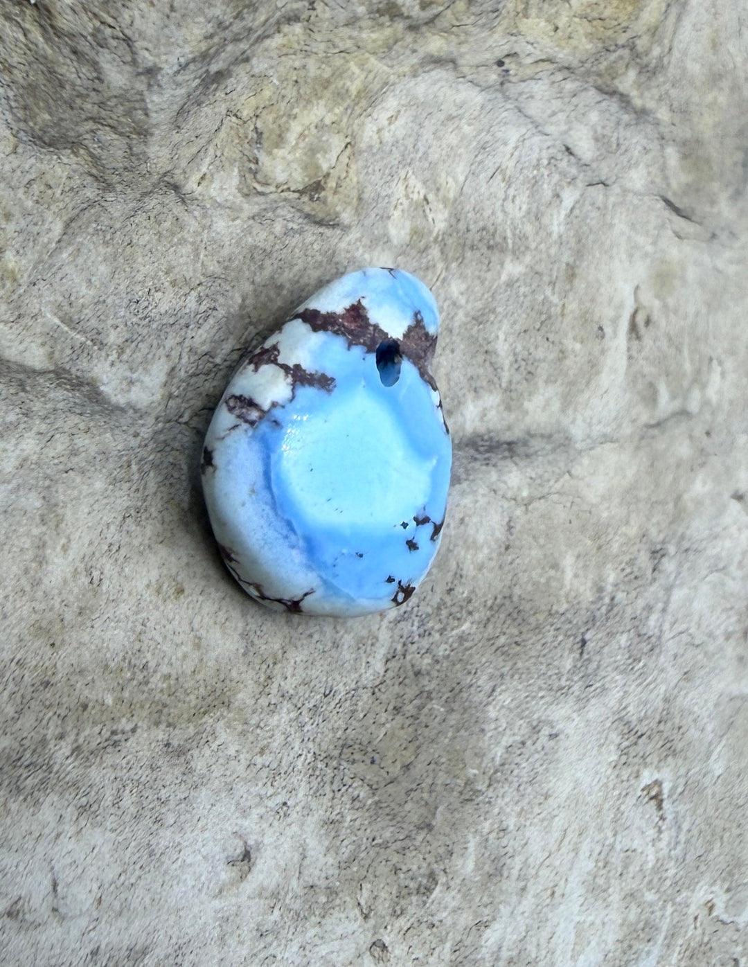 RARE AAA+ Golden Hills Turquoise (Kazakhstan) Bead Pendant