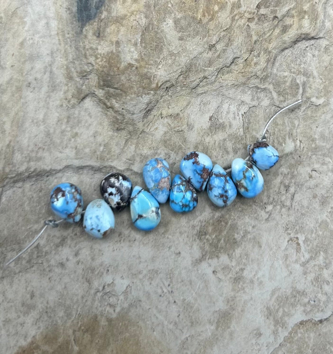 RARE AAA+ Golden Hills Turquoise (Kazakhstan) Briolette