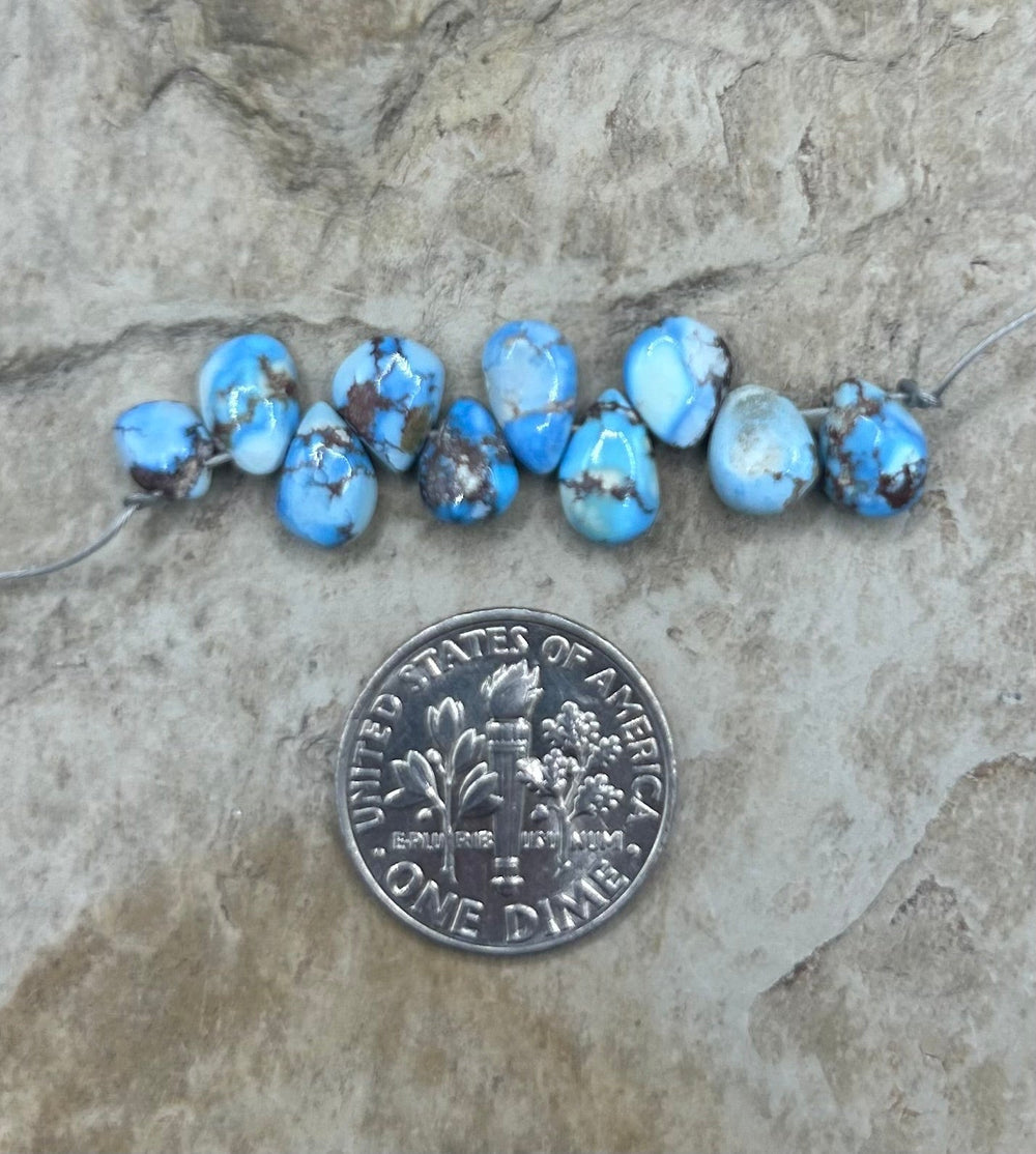 RARE AAA+ Golden Hills Turquoise (Kazakhstan) Briolette