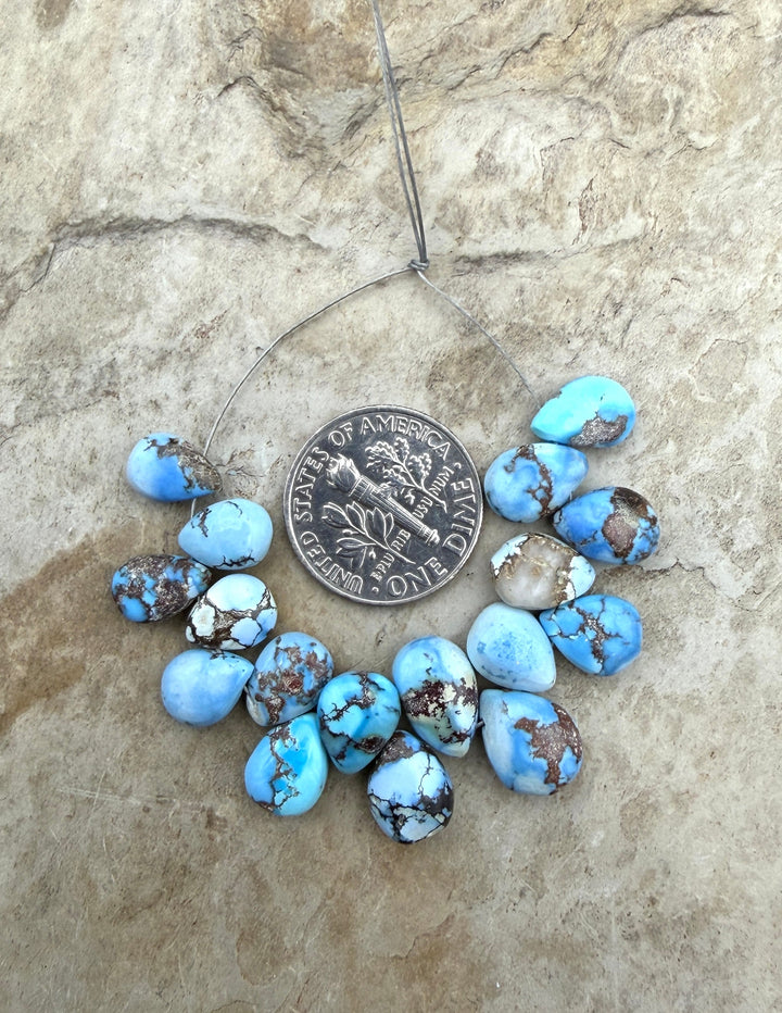 RARE AAA+ Golden Hills Turquoise (Kazakhstan) Briolette