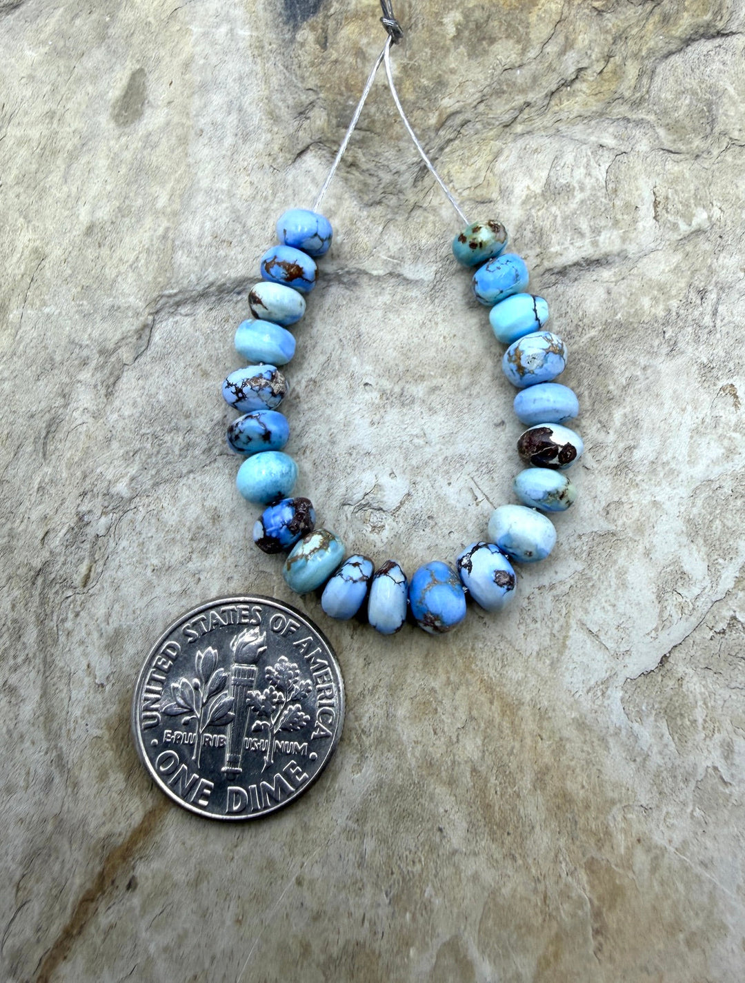 RARE AAA+ Golden Hills Turquoise (Kazakhstan) Handcut 5-6mm