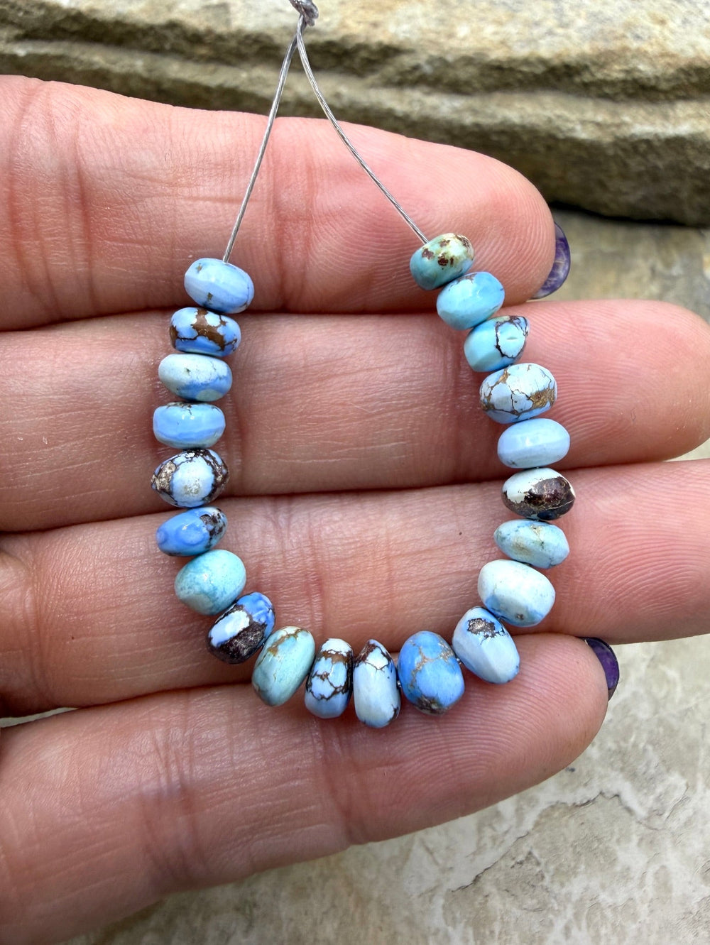 RARE AAA+ Golden Hills Turquoise (Kazakhstan) Handcut 5-6mm