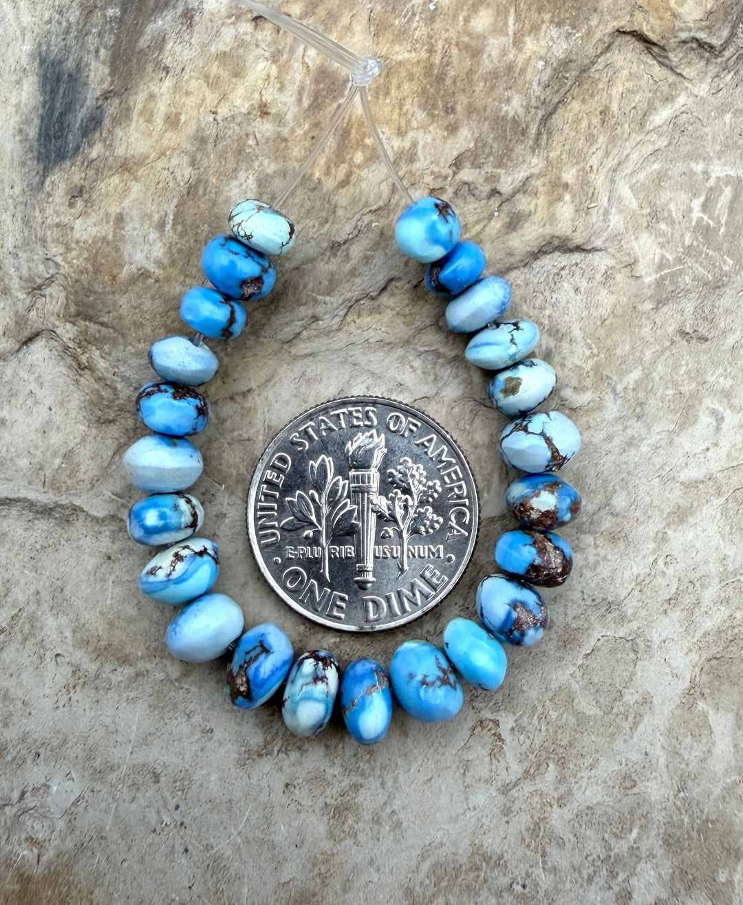 RARE AAA+ Golden Hills Turquoise (Kazakhstan) Handcut 5-6mm