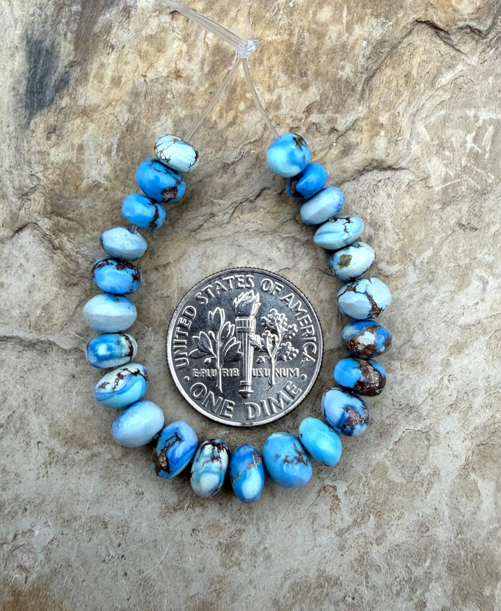 RARE AAA+ Golden Hills Turquoise (Kazakhstan) Handcut 5-6mm