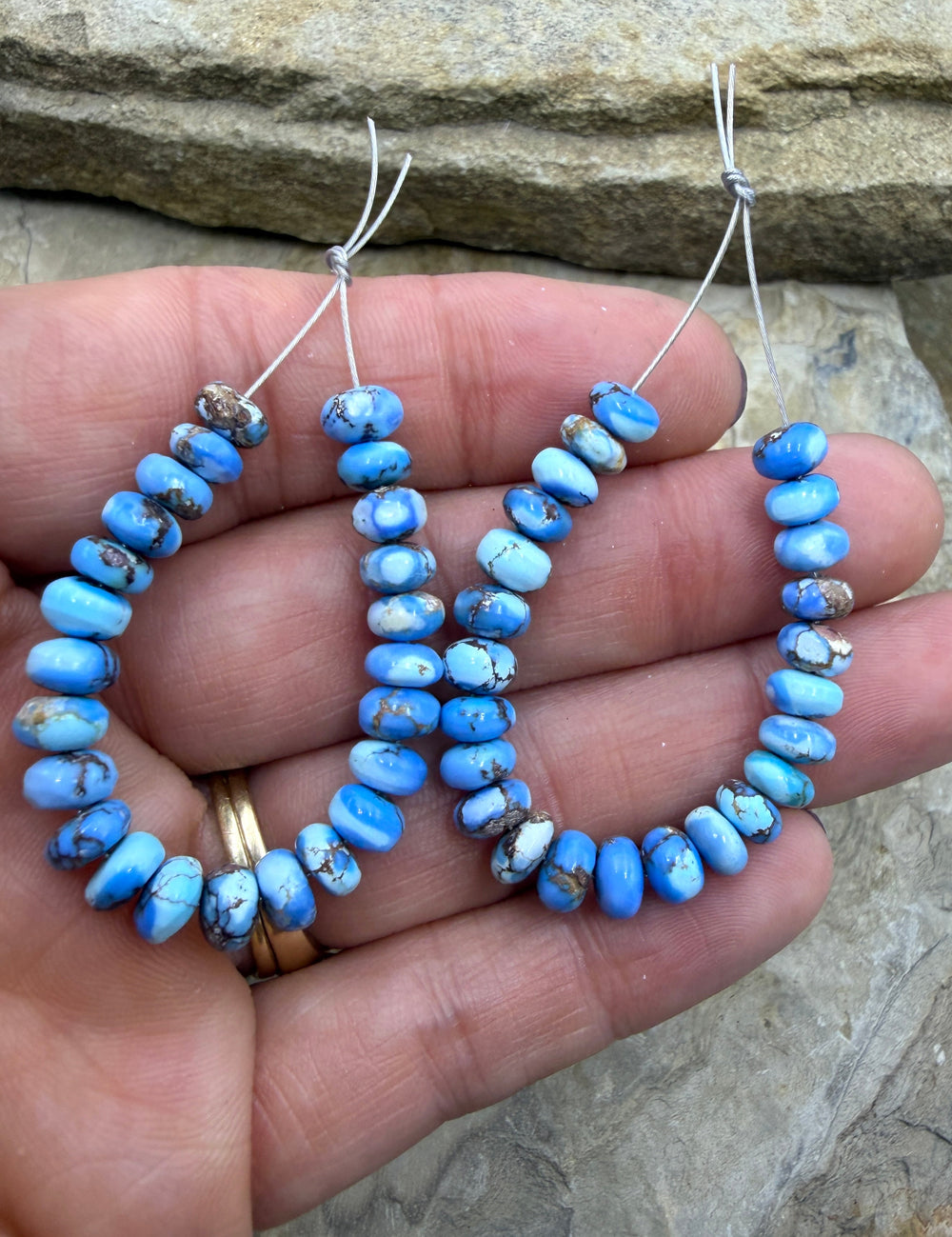 RARE AAA+ Golden Hills Turquoise (Kazakhstan) Handcut 5-6mm