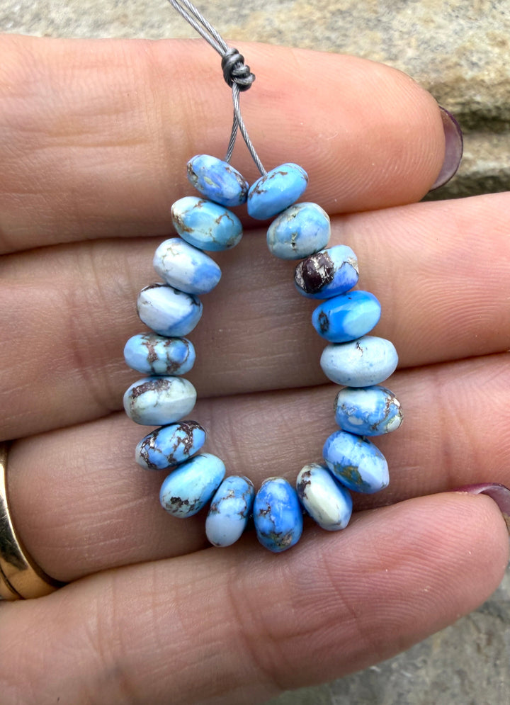 RARE AAA+ Golden Hills Turquoise (Kazakhstan) Handcut 5-6mm