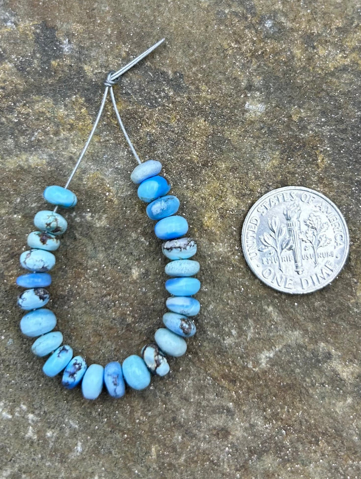 RARE AAA+ Golden Hills Turquoise (Kazakhstan) Handcut 5-6mm