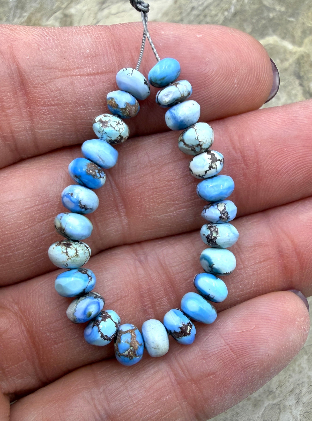 RARE AAA+ Golden Hills Turquoise (Kazakhstan) Handcut 5-6mm