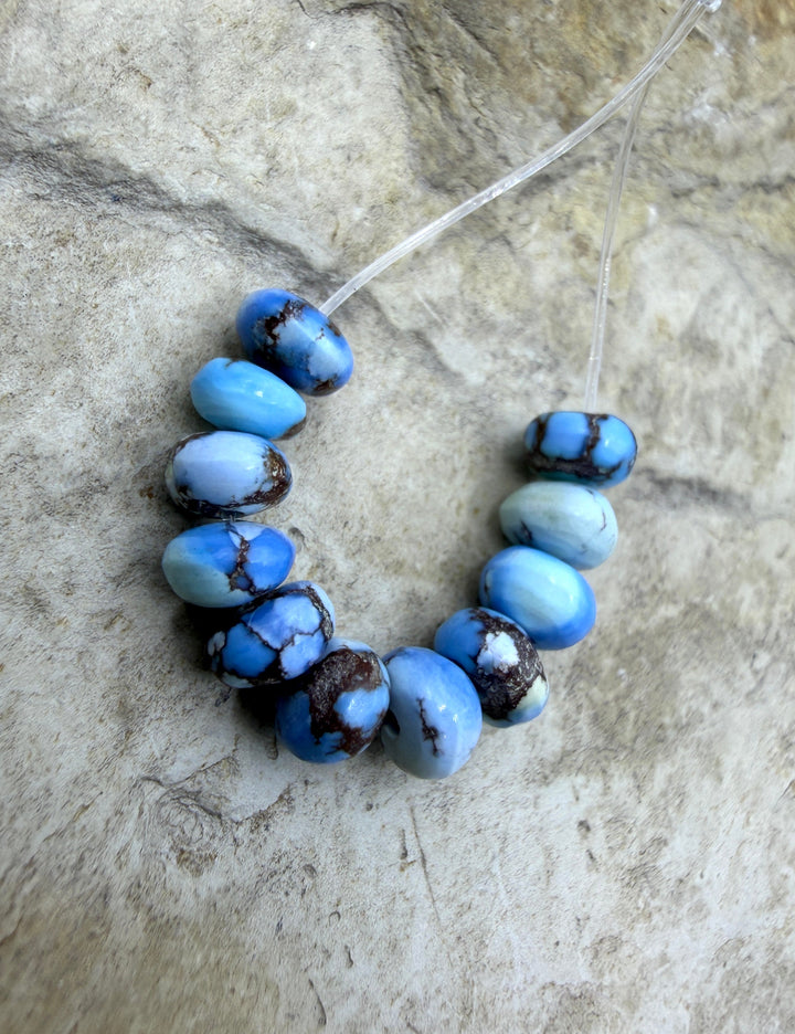 RARE AAA+ Golden Hills Turquoise (Kazakhstan) Handcut 5mm