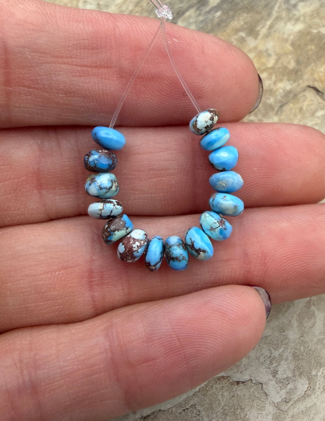 RARE AAA+ Golden Hills Turquoise (Kazakhstan) Handcut 5mm