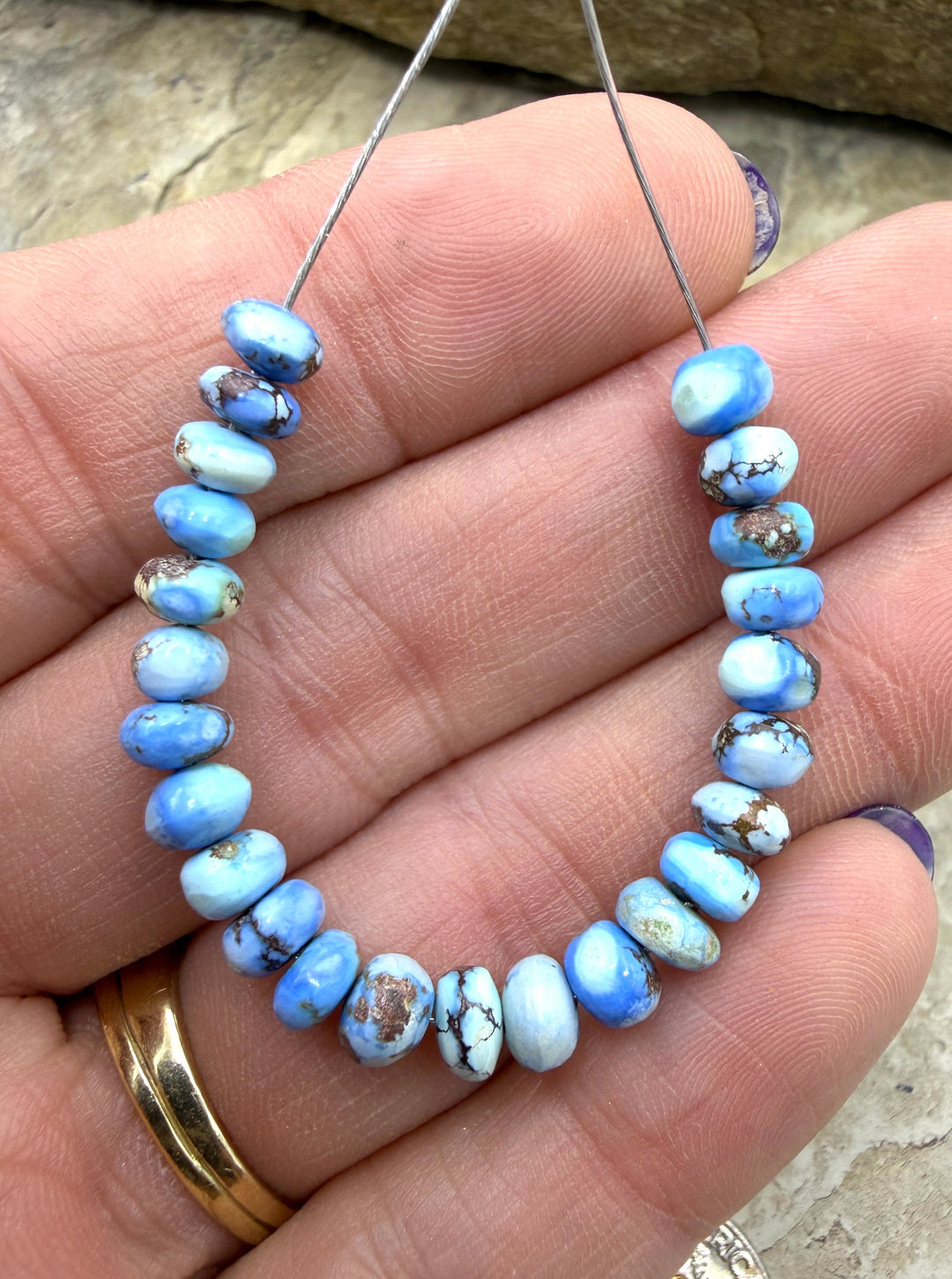 RARE AAA+ Golden Hills Turquoise (Kazakhstan) Handcut 5mm