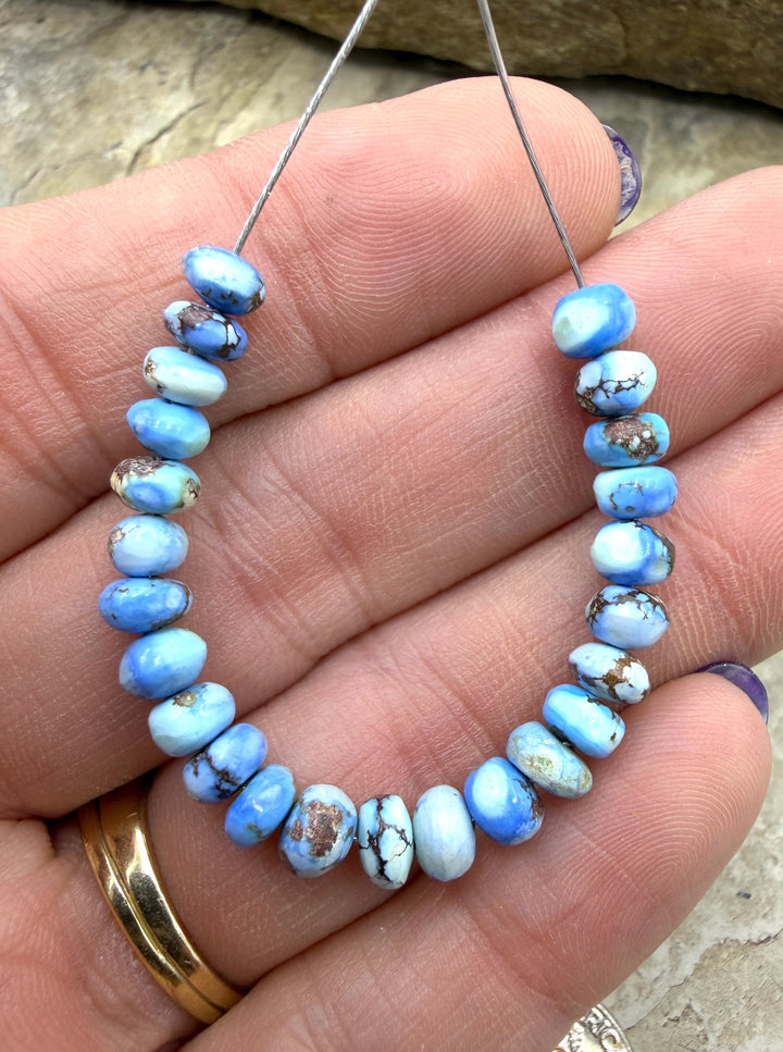 RARE AAA+ Golden Hills Turquoise (Kazakhstan) Handcut 5mm
