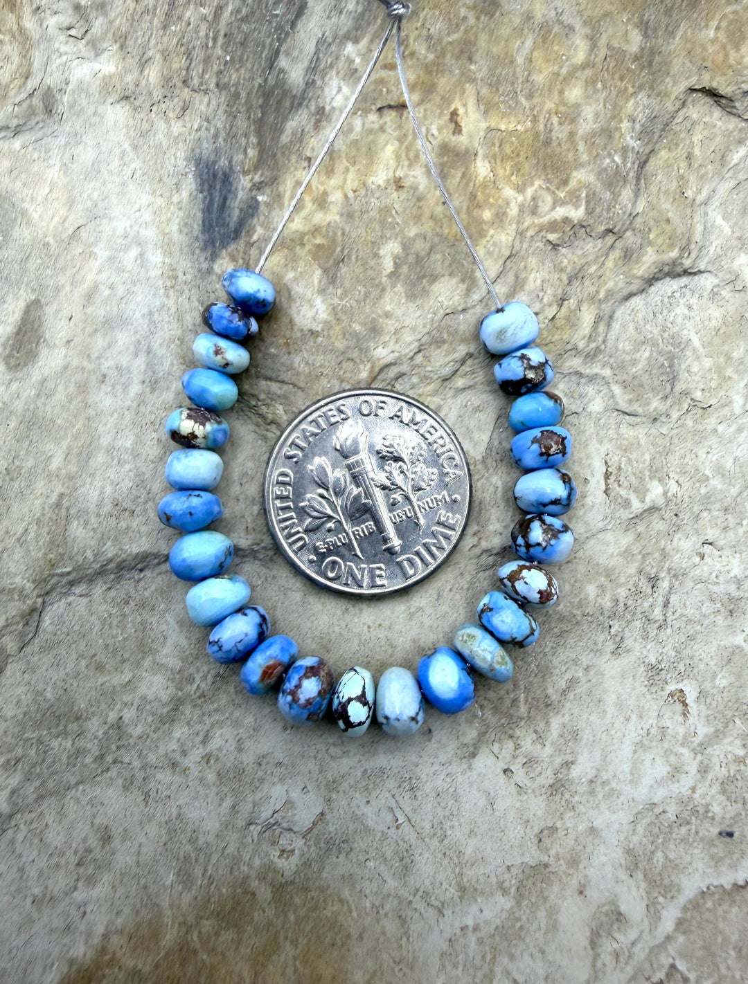 RARE AAA+ Golden Hills Turquoise (Kazakhstan) Handcut 5mm