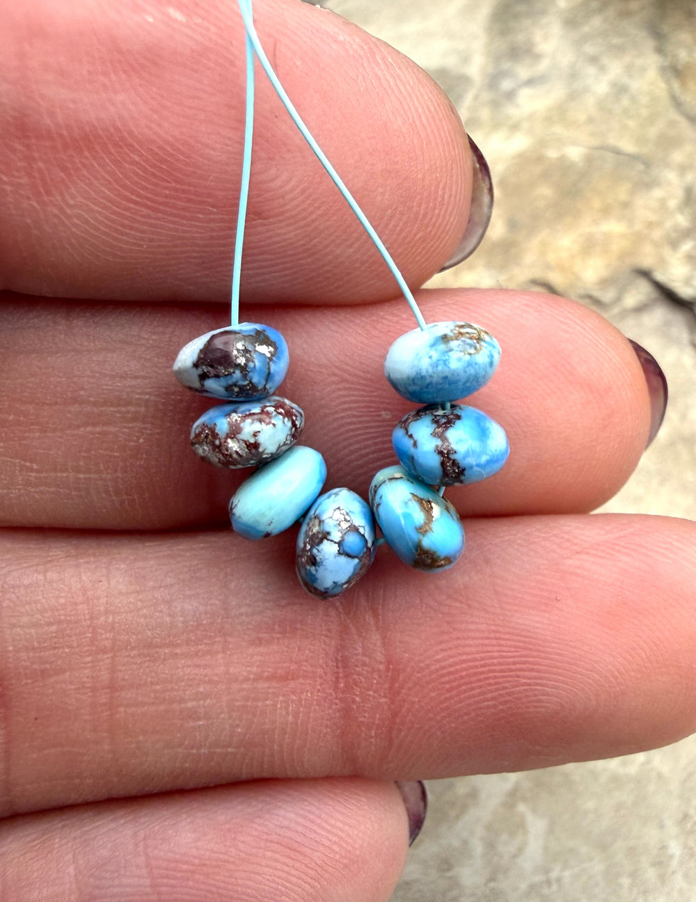 RARE AAA+ Golden Hills Turquoise (Kazakhstan) Handcut 5mm