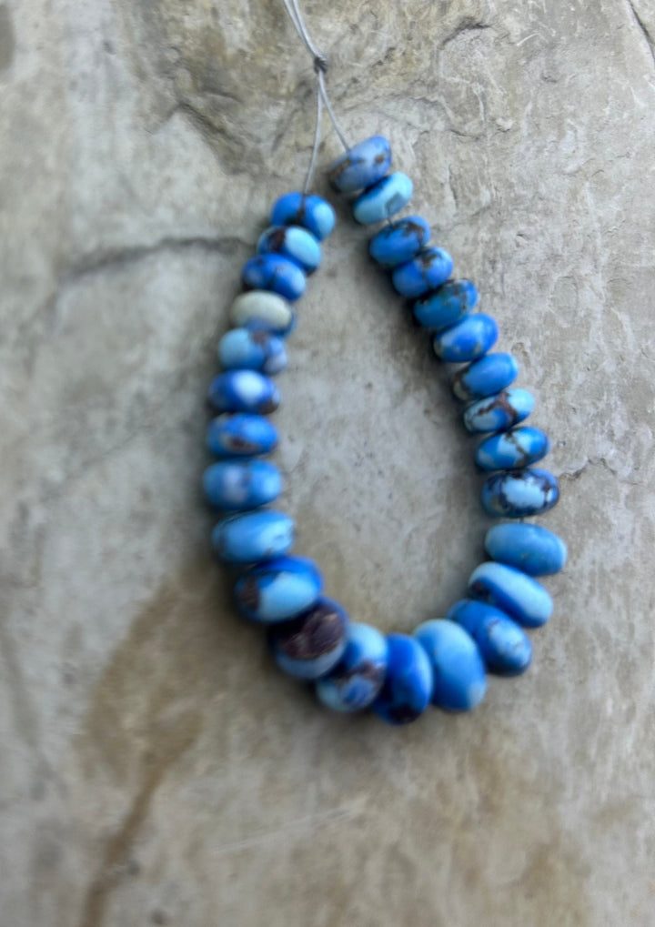 RARE AAA+ Golden Hills Turquoise (Kazakhstan) Handcut 6-8mm