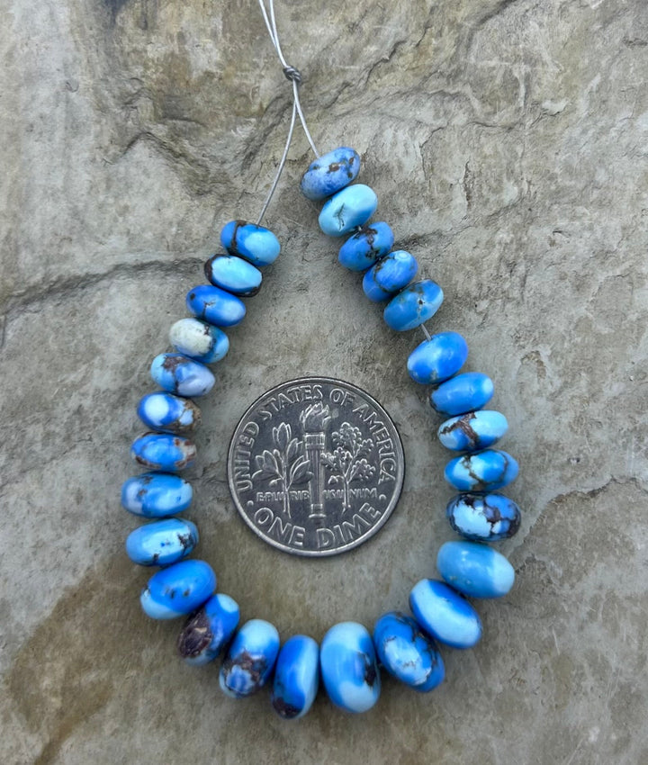 RARE AAA+ Golden Hills Turquoise (Kazakhstan) Handcut 6-8mm