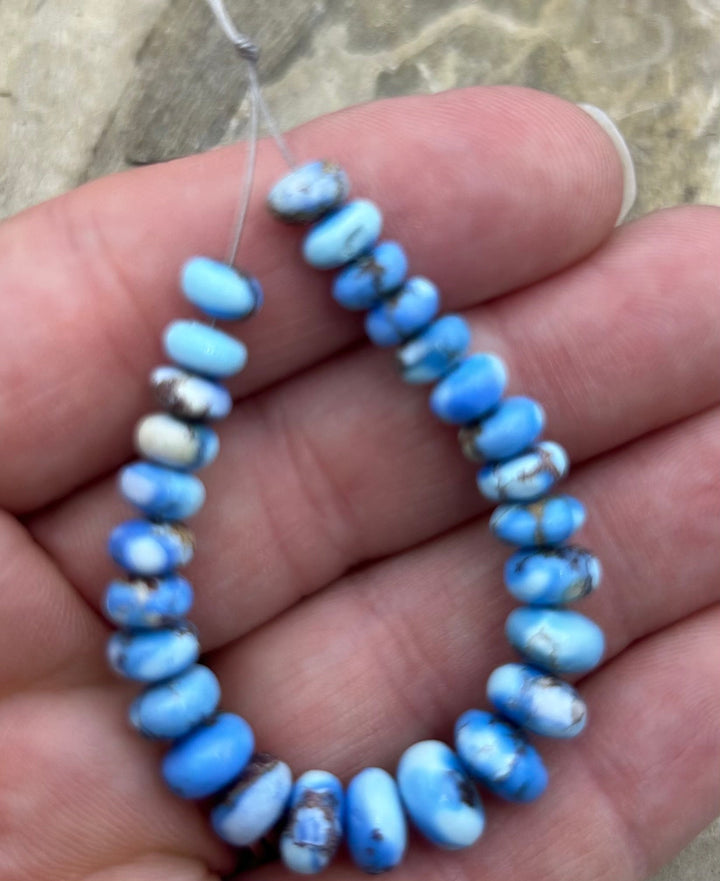 RARE AAA+ Golden Hills Turquoise (Kazakhstan) Handcut 6-8mm