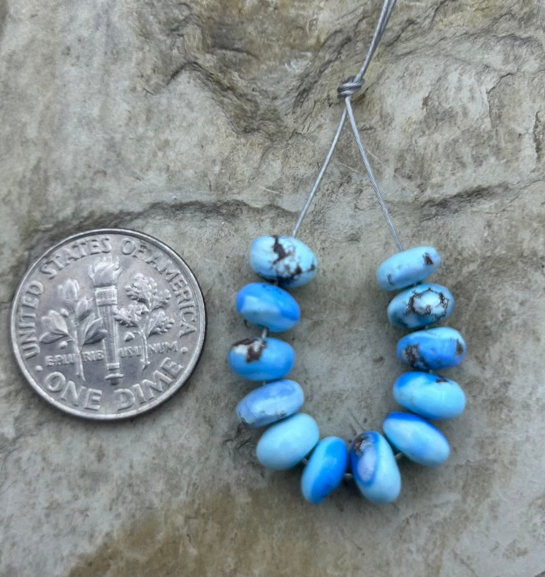 RARE AAA+ Golden Hills Turquoise (Kazakhstan) Handcut 6mm