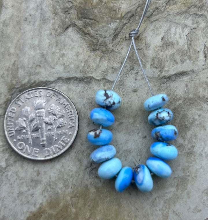 RARE AAA+ Golden Hills Turquoise (Kazakhstan) Handcut 6mm