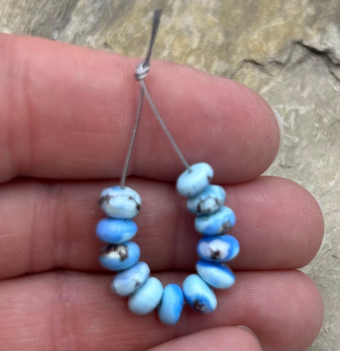 RARE AAA+ Golden Hills Turquoise (Kazakhstan) Handcut 6mm