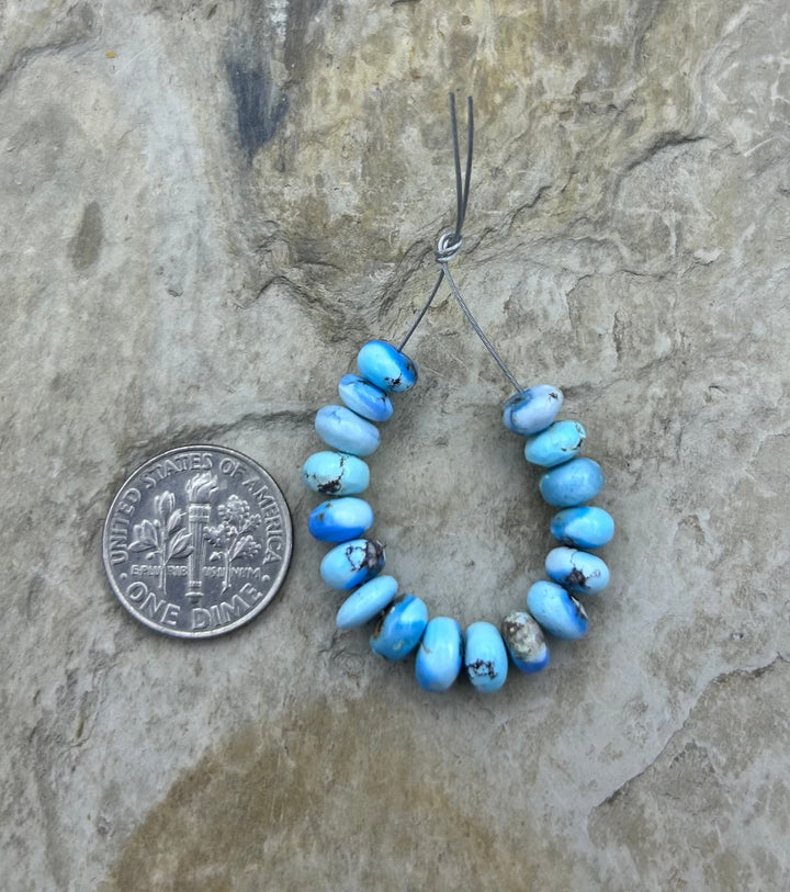 RARE AAA+ Golden Hills Turquoise (Kazakhstan) Handcut 6mm