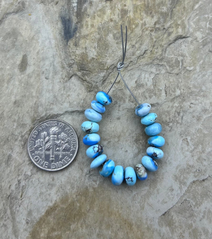 RARE AAA+ Golden Hills Turquoise (Kazakhstan) Handcut 6mm
