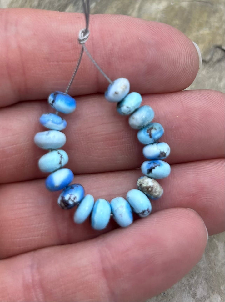 RARE AAA+ Golden Hills Turquoise (Kazakhstan) Handcut 6mm