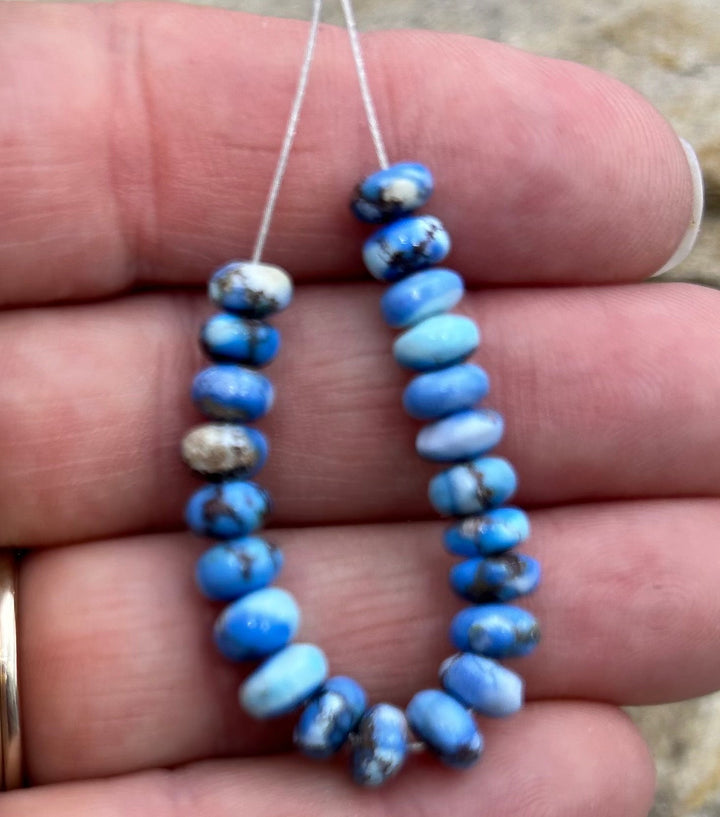 RARE AAA+ Golden Hills Turquoise (Kazakhstan) Handcut 6mm