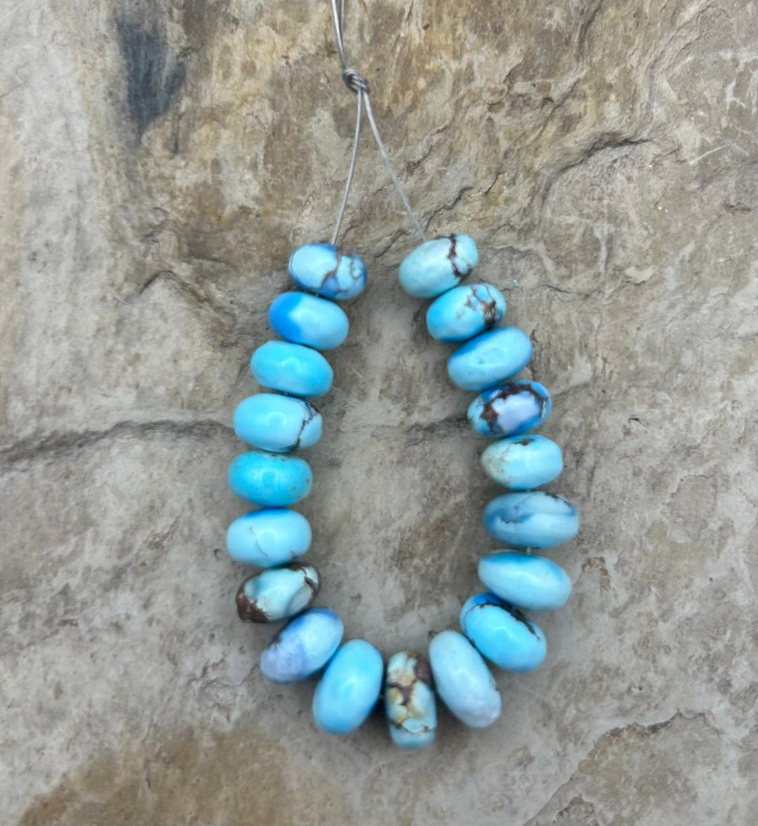 RARE AAA+ Golden Hills Turquoise (Kazakhstan) Handcut 7-8mm