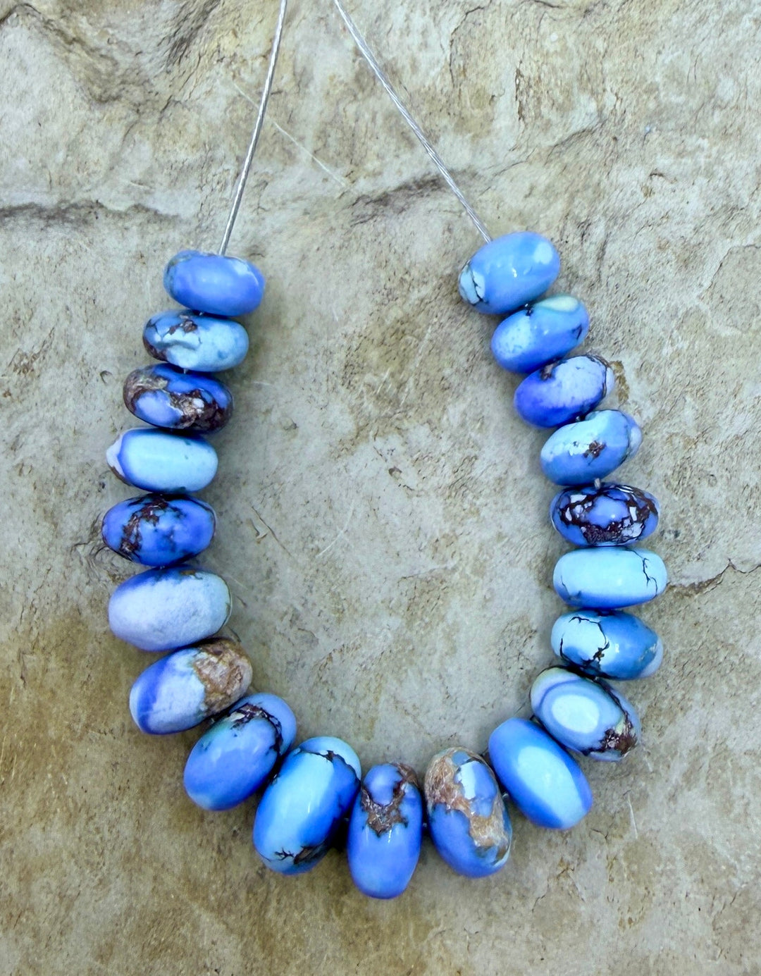 RARE AAA+ Golden Hills Turquoise (Kazakhstan) Handcut 7-8mm