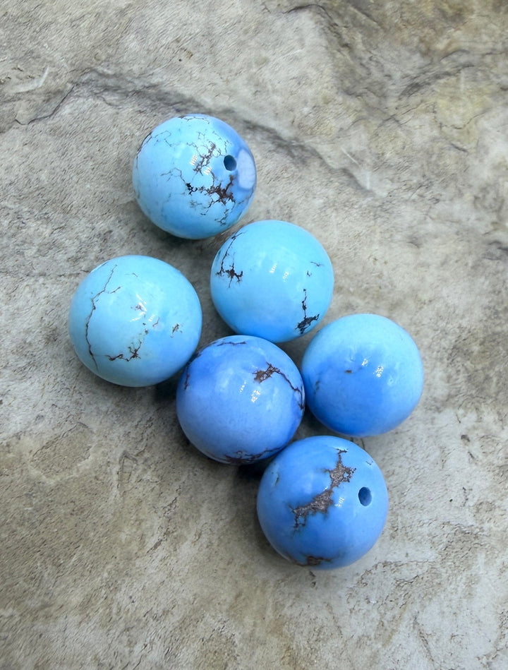 RARE AAA+ Golden Hills Turquoise (Kazakhstan) Handcut 9mm