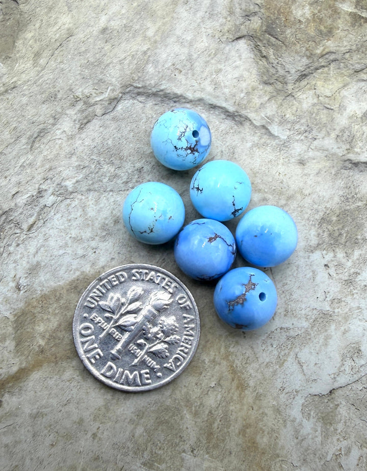 RARE AAA+ Golden Hills Turquoise (Kazakhstan) Handcut 9mm