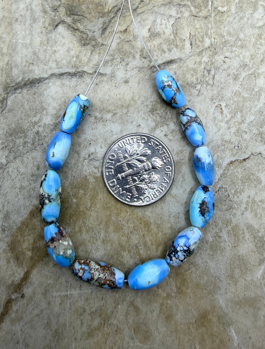 RARE AAA+ Golden Hills Turquoise (Kazakhstan) Handcut Rice