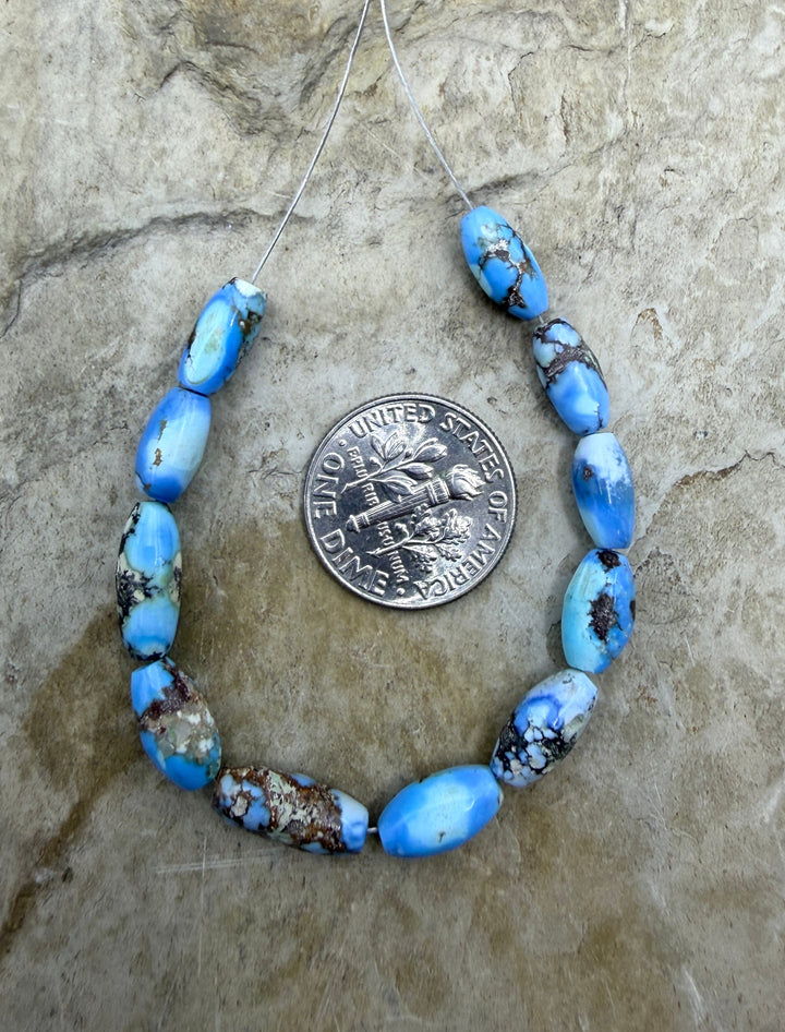 RARE AAA+ Golden Hills Turquoise (Kazakhstan) Handcut Rice