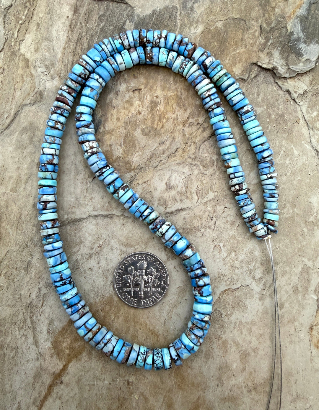 RARE AAA+ Golden Hills Turquoise (Kazakhstan) Heishi Beads
