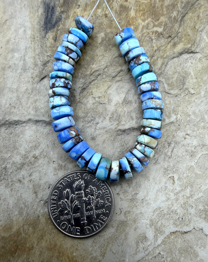 RARE AAA+ Golden Hills Turquoise (Kazakhstan) Heishi Beads