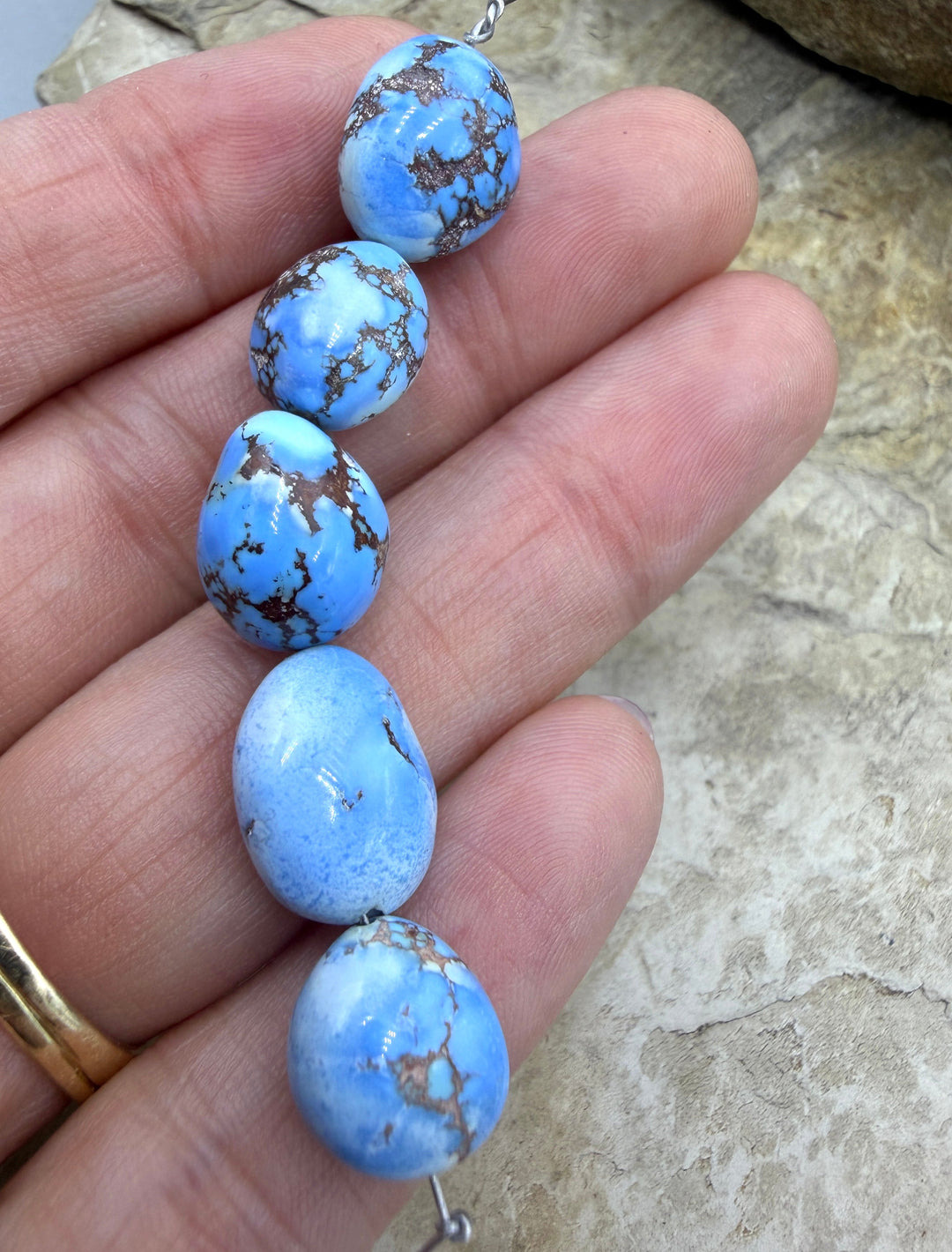 RARE AAA+ Golden Hills Turquoise (Kazakhstan) Large Rounded