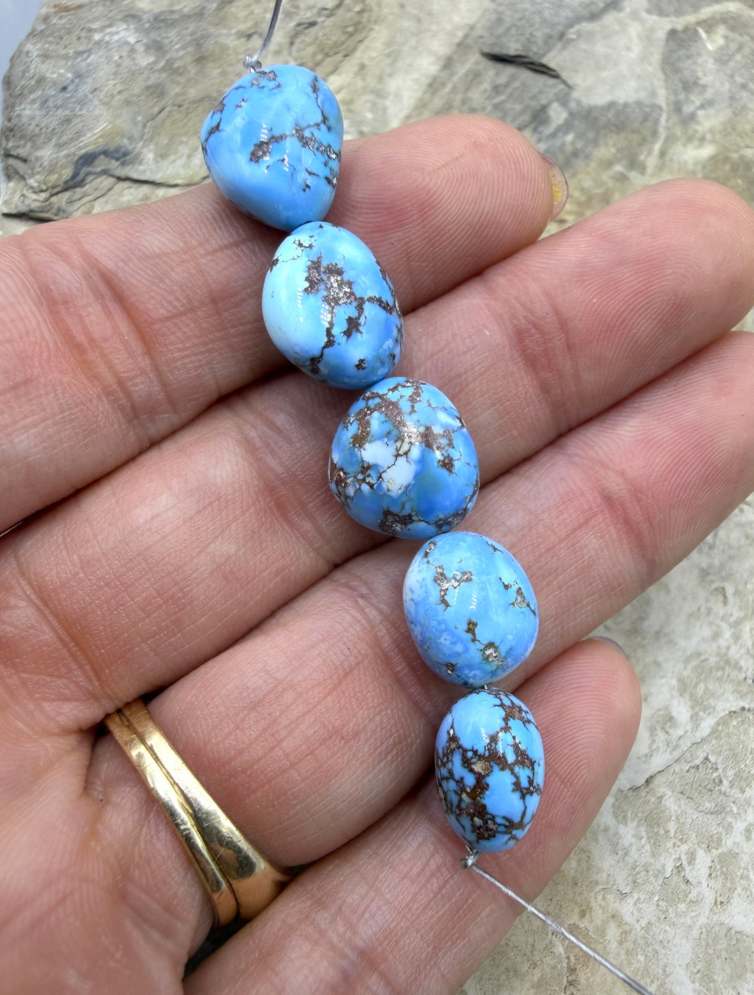 RARE AAA+ Golden Hills Turquoise (Kazakhstan) Large Rounded