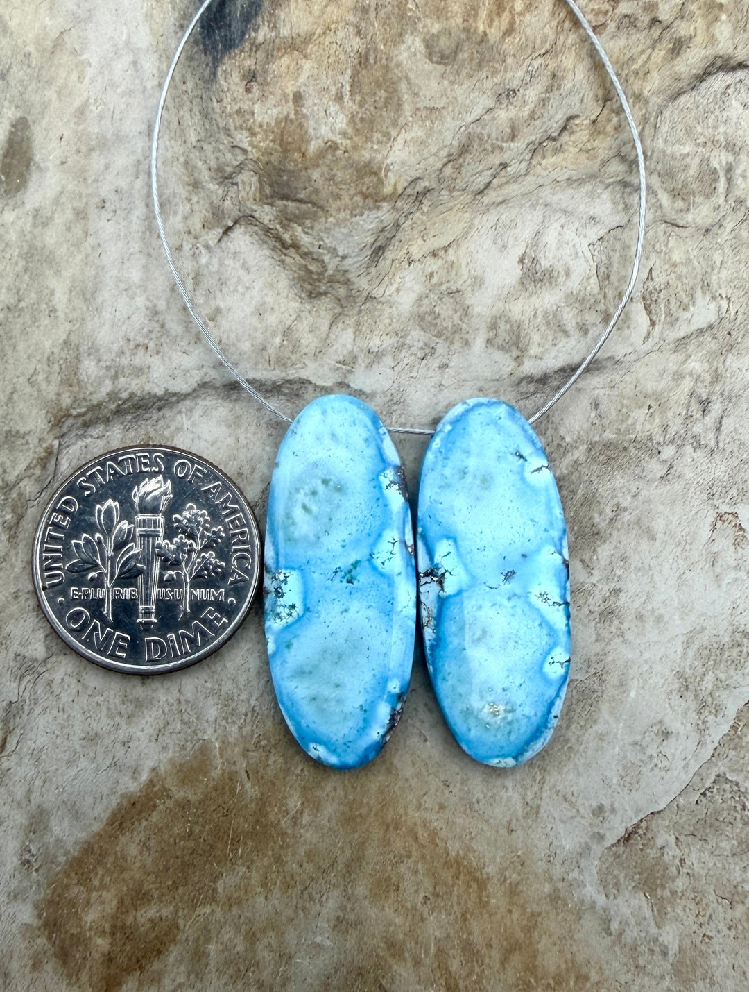RARE AAA+ Golden Hills Turquoise (Kazakhstan) Matching Pair