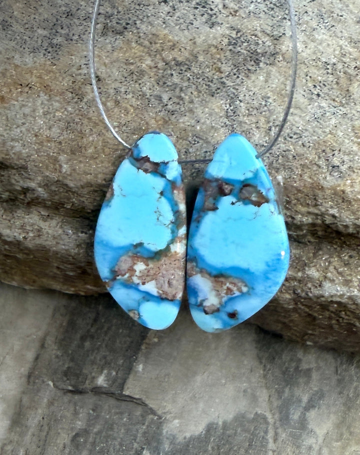 RARE AAA+ Golden Hills Turquoise (Kazakhstan) Matching Pair