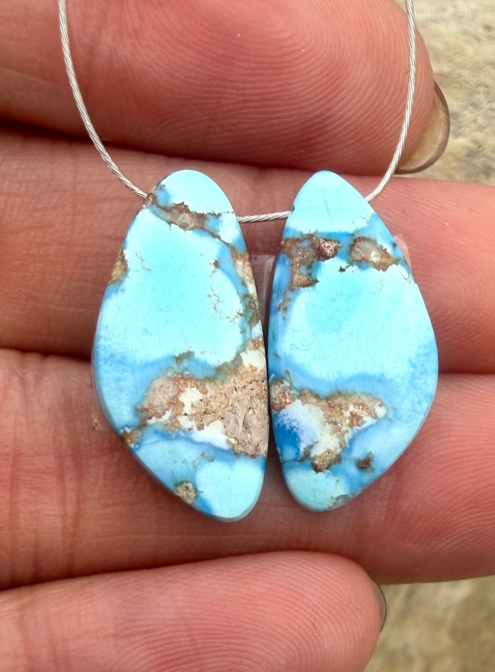 RARE AAA+ Golden Hills Turquoise (Kazakhstan) Matching Pair