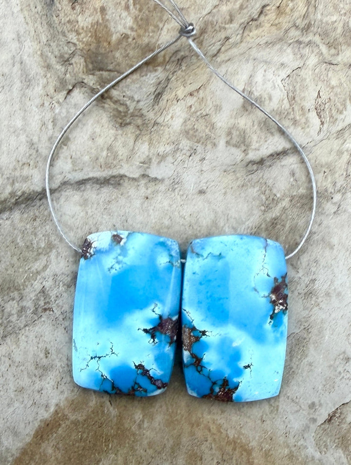 RARE AAA+ Golden Hills Turquoise (Kazakhstan) Matching Pair