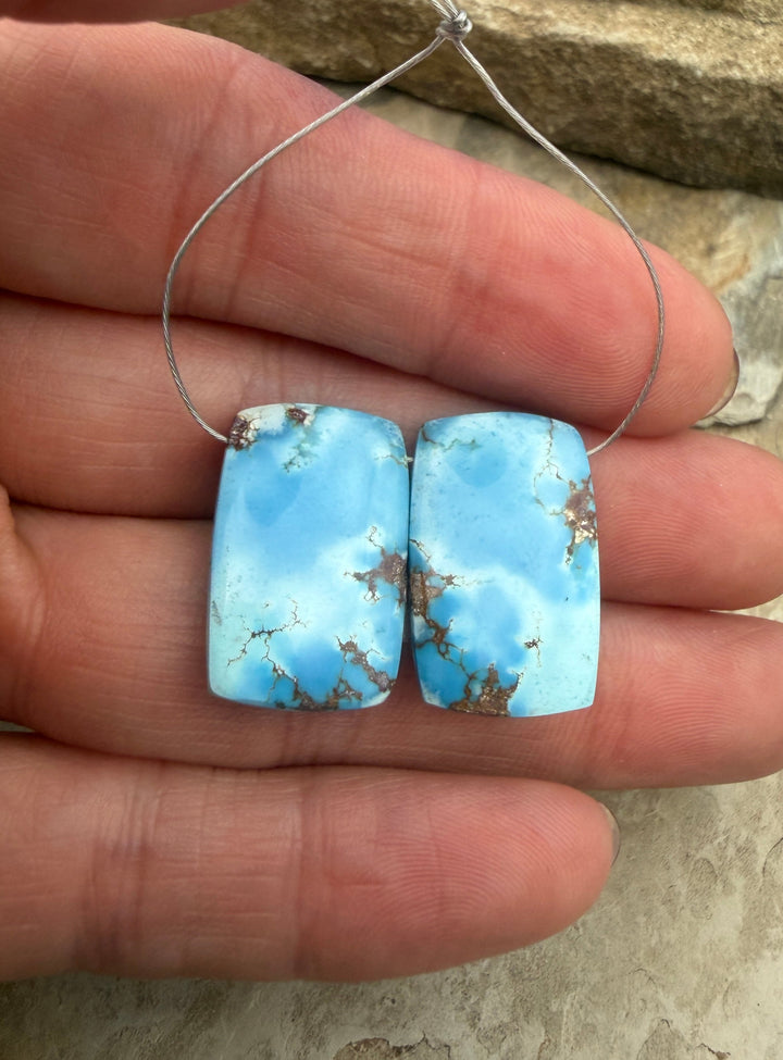 RARE AAA+ Golden Hills Turquoise (Kazakhstan) Matching Pair